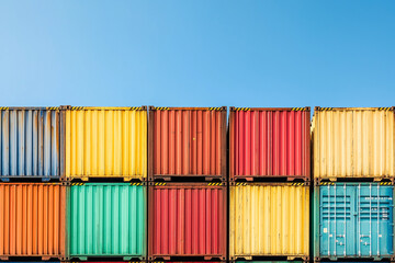 Fototapeta premium container cargo containers, with copy space