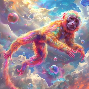 animal, colorful, cosmic, fantasy, magical