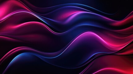 Dark blue and burgundy red abstract background with violet and magenta gradients, smooth ombre wave pattern with neon glow