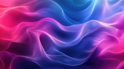 Fototapeta premium Deep blue to magenta abstract ombre background with soft neon light effects, violet and pink waves, perfect for modern designs