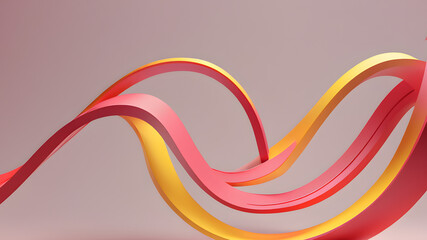 pink yellow 3d waves on lighter background, backdrop poster banner design