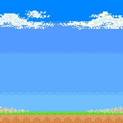 Game background, pixel art, wallpaper 