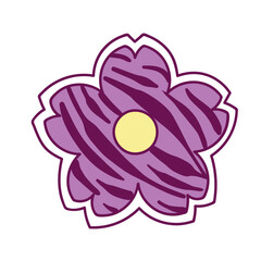Purple Flower Sticker