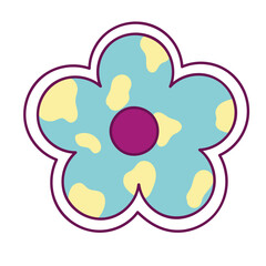 Blue Flower Sticker