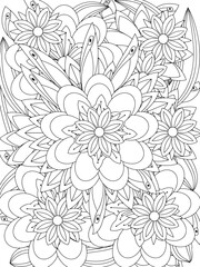 Flowers Coloring Book Pages Flowers Patterns