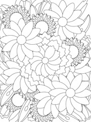 Flowers Coloring Book Pages Flowers Patterns