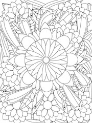 Flowers Coloring Book Pages Flowers Patterns