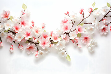 Obraz premium Soft and Delicate Floral Frame in Pastel Shades for Elegant Designs and Backgrounds