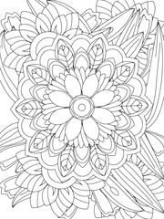 Flowers Coloring Book Pages Flowers Patterns