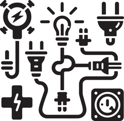 Vector logo of electrician 