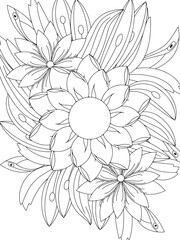 Flowers Coloring Book Pages Flowers Patterns