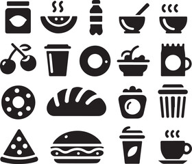 Food vintage design elements, logos, badges, labels, icons and objects