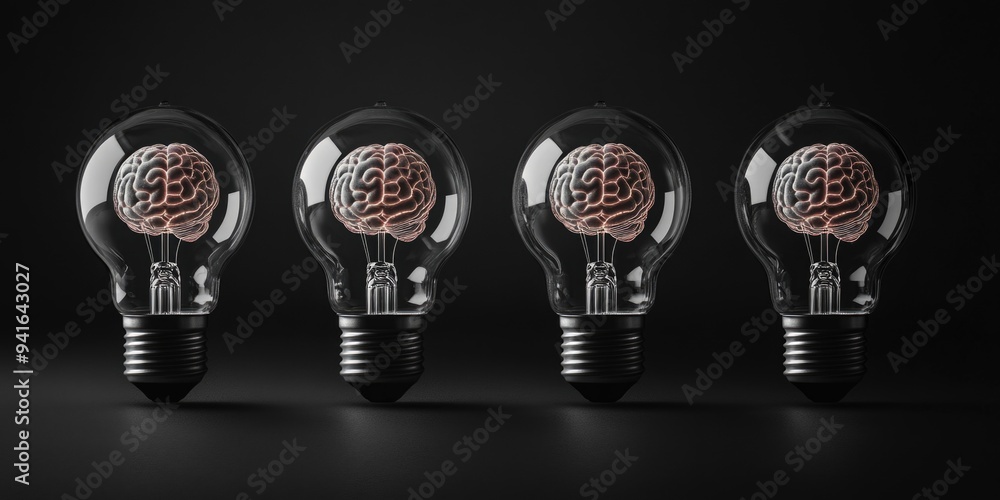 Sticker light bulbs with brains