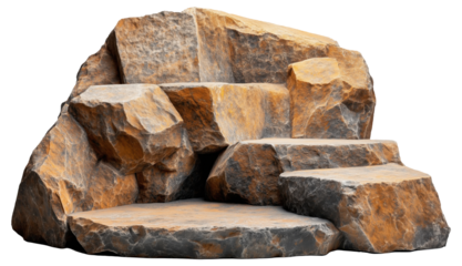 PNG Brown and gray large boulders stacked