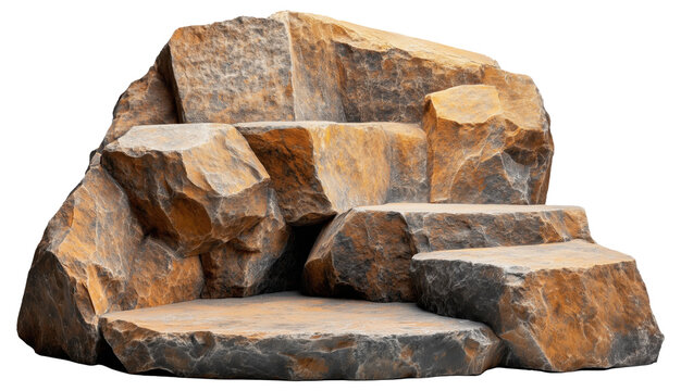 PNG Brown and gray large boulders stacked