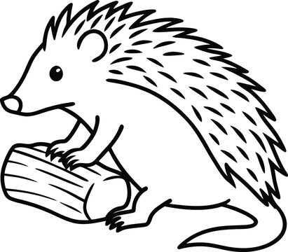 recommend clip art: porcupine line art ideal for kids coloring books and developing artistic skills