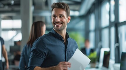 The happy office worker