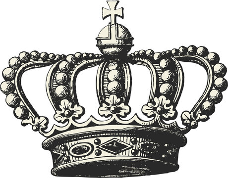 Crown icon isolated on transparent background