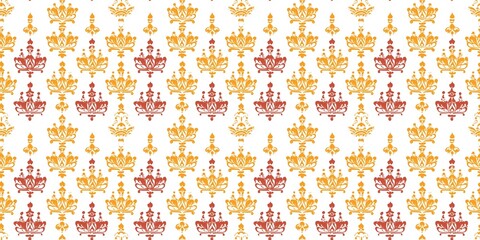 Fototapeta premium Regal crown pattern with royal elements and detailed designs. seamless background pattern
