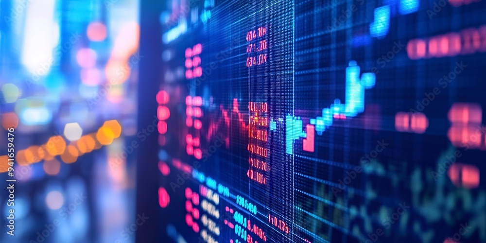 Poster announcing the approval and listing of a cryptocurrency and bitcoin etf on stock exchanges