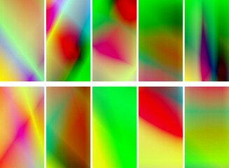 Abstract trendy colorful gradient noisy grain background texture.