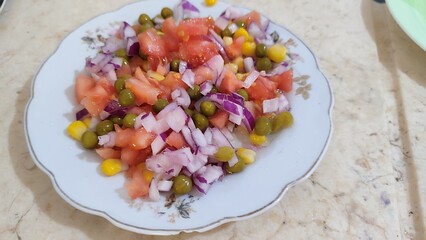 salad with vegetables