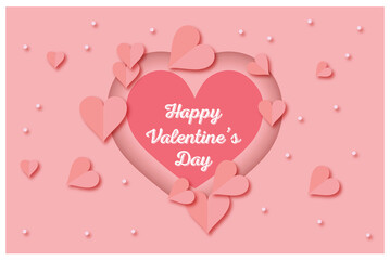Happy vector valentines day concept card