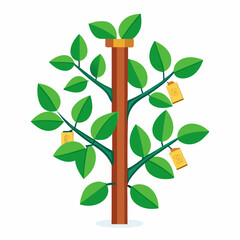 Money plant climber plant stems wrapping