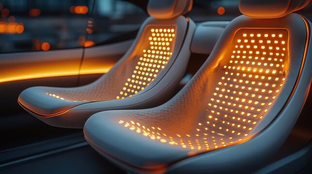 Car seats are shaped using body dimension data to improve comfort and safety for drivers and passengers.