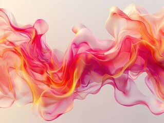 Obraz premium Pink and yellow fabric flowing in a swirling pattern
