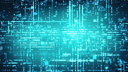 Fototapeta premium Abstract Digital Technology Background with Flowing Particles