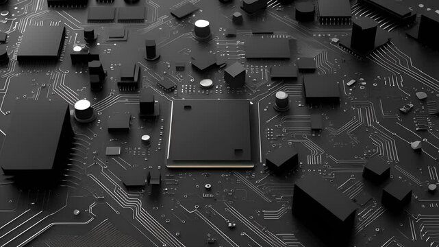 Futuristic technology dark background, Circuit computer motherboard, Circuit chip board. Abstract digital future technology