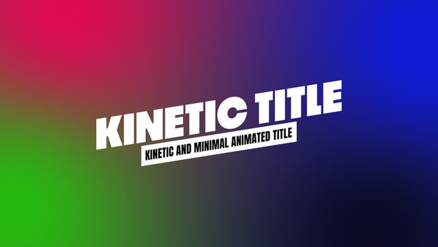 Kinetic Titles with Gradient Background | Trendy and Vibrant Typography for YouTube Videos and Channel Branding
