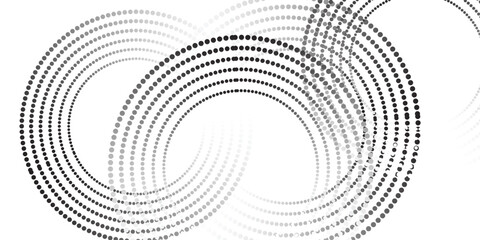 Dotted gradient circle. Halftone effect circular dotted frame. Progress round loader. Half tone circle. Vector illustration isolated on the white background.