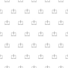 Business startup project icon isolated seamless pattern on white background