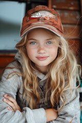 Girl with straight blonde hair who is a fisherman and loves to fish