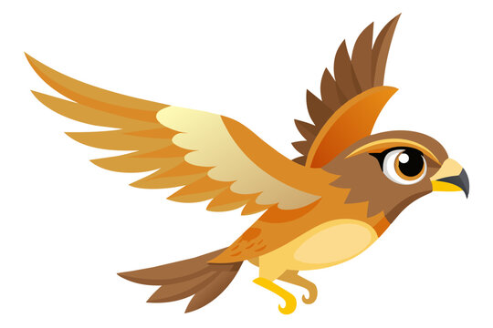 recommend clip art:  Cute illustration of harrier flying bird vector art illustration