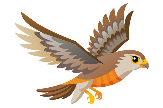 recommend clip art:  Cute illustration of harrier flying bird vector art illustration