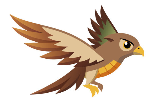 recommend clip art:  Cute illustration of harrier flying bird vector art illustration