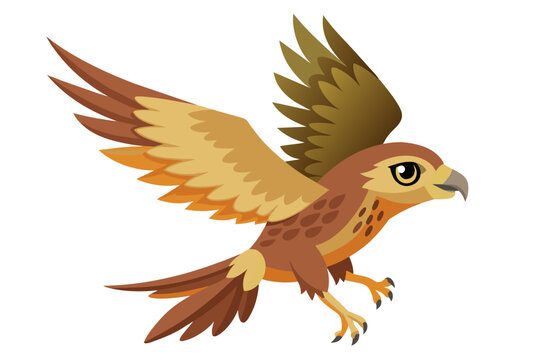 recommend clip art:  Cute illustration of harrier flying bird vector art illustration