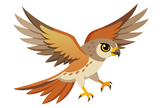 recommend clip art:  Cute illustration of harrier flying bird vector art illustration