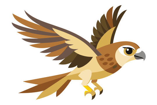 recommend clip art:  Cute illustration of harrier flying bird vector art illustration