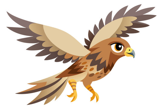 recommend clip art:  Cute illustration of harrier flying bird vector art illustration