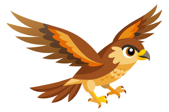 recommend clip art:  Cute illustration of harrier flying bird vector art illustration