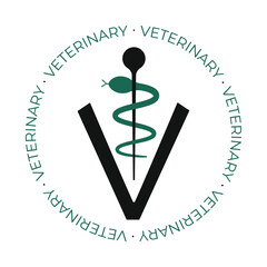 Veterinary clinic, veterinary symbol