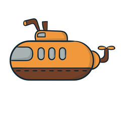 Fototapeta premium Submarine Cartoon_8