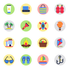 Set of Travel Flat Icons

