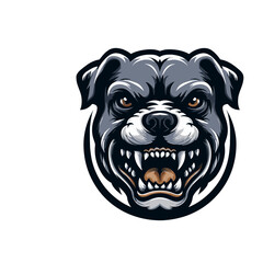 Vector Illustration of Angry Pitbull Head - Ideal for Logos, Labels, and Posters