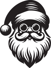 Merry Christmas and Santa Claus Celebration Illustration 
silhouette vector.