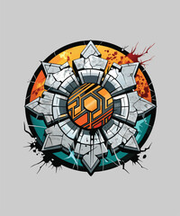 Fototapeta premium Colorful Abstract T-shirt Vector Design